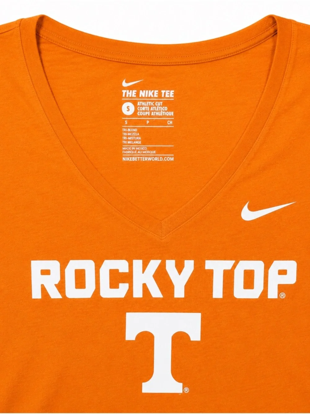 Nike Tennessee Volunteers “Rocky Top” V-Neck Tee – Women’s Small